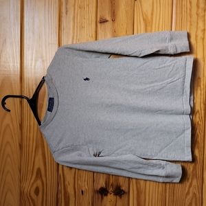 Boys Gray Polo long sleeve tee